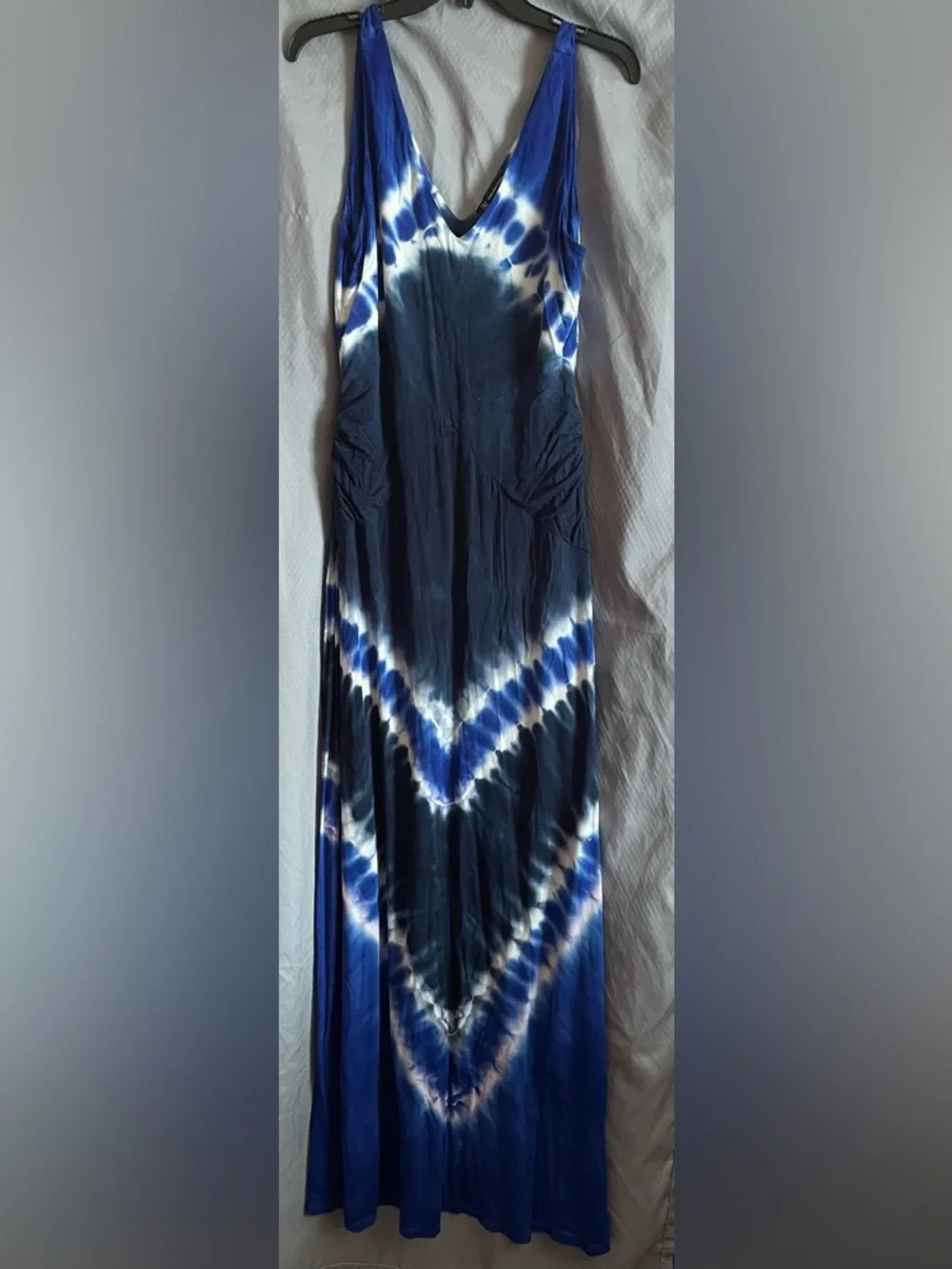 INC International Concepts Blue and White Tie-Dye Maxi Dress - Picture 1 of 4